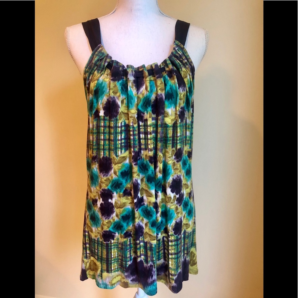 Anthropologie Colorful Print Top Size M